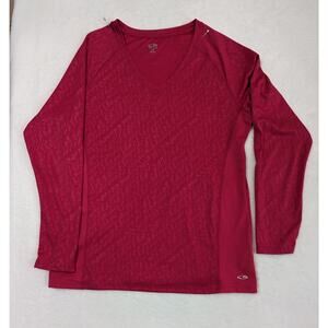 Champion Red Activewear Top polyesyer Bust 38 CB Length 27 Pattern In Fabric